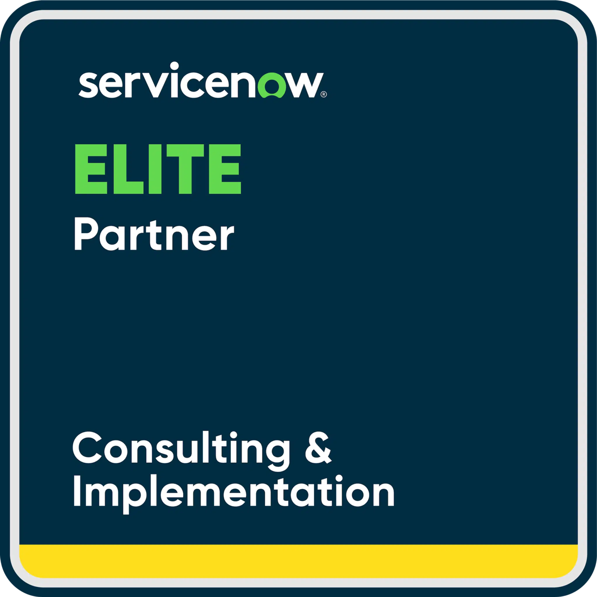ServiceNow Consulting and Implementation Badge